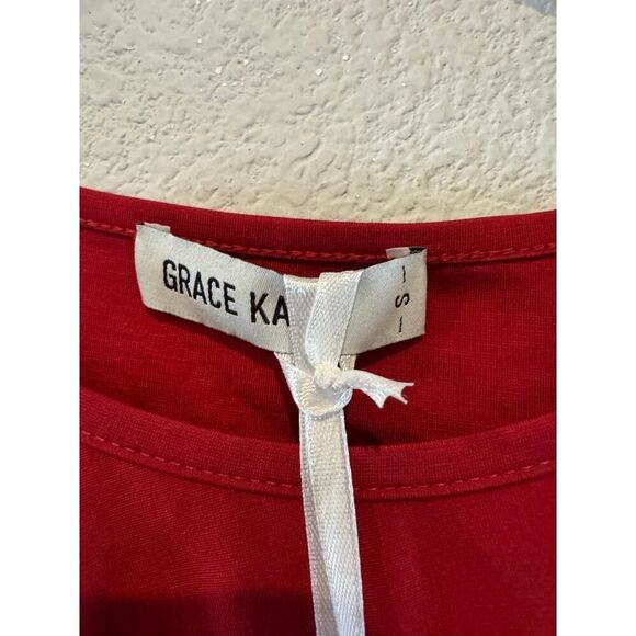 Grace Karin Women's Size Small Twisted Waist Sleeveless Blouse Top Red NWT - Picture 4 of 5